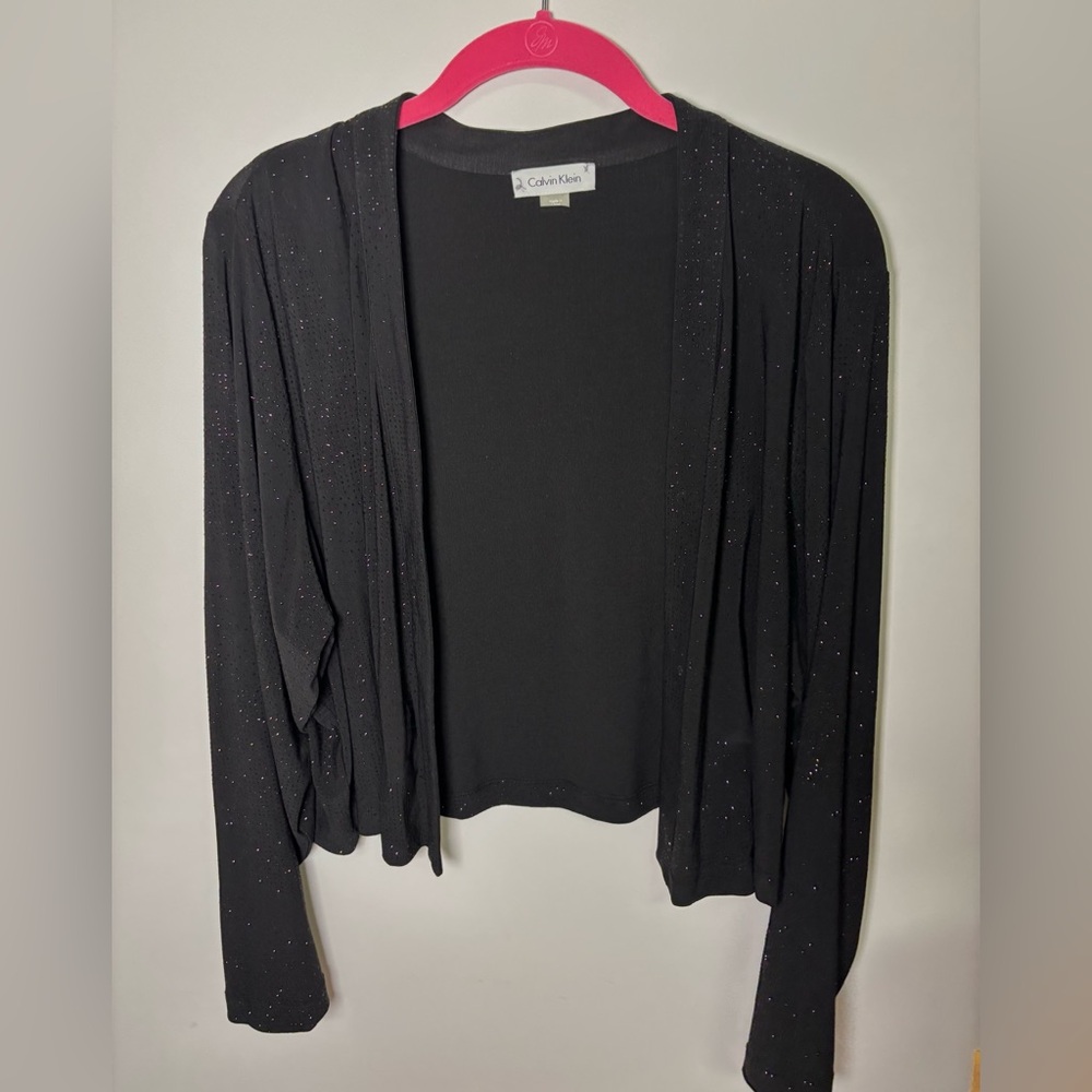 Calvin Klein Black Glitter Cardigan